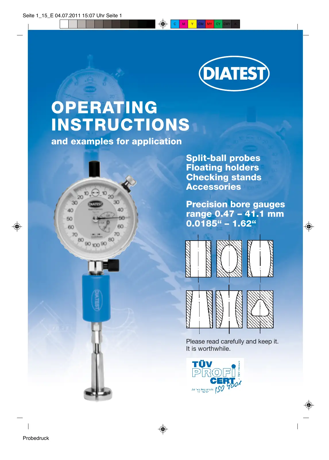 Catalogo Operating Instruction Split Ball Probes